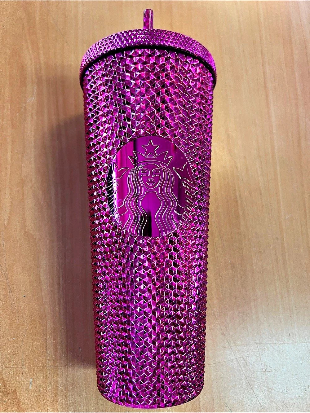 Starbucks Magenta Studded Venti Cold Cup Tumbler Pink